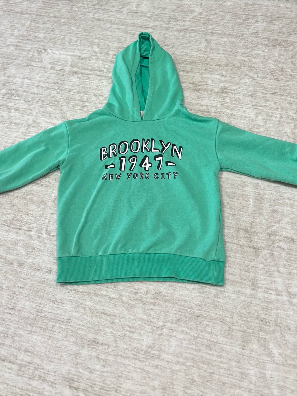 H&M Mint Green 'Brooklyn 1947' Hooded Kids Sweatshirt